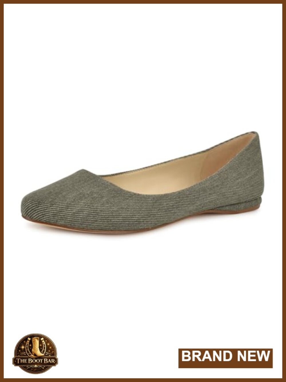Nine West Speakup Women's Textile Slip-On Ballet Flat Casual Almond Toe Shoe